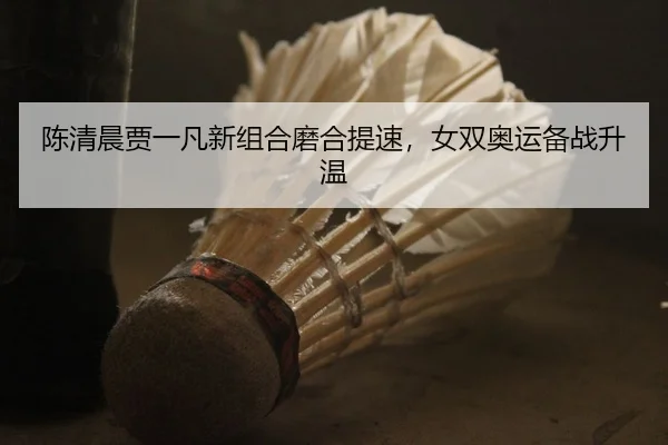 陈清晨贾一凡新组合磨合提速，女双奥运备战升温